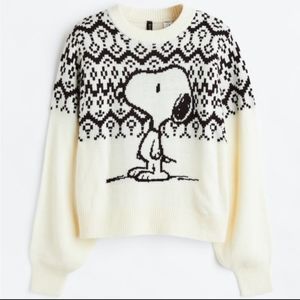 H&M Snoopy Jacquard knit sweater